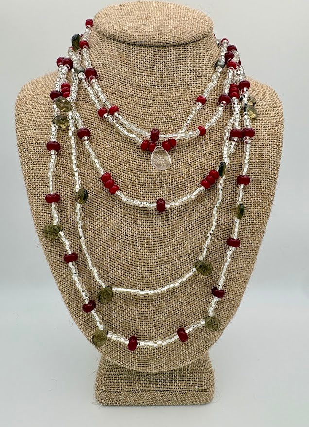 Seeing Red Layered Necklace